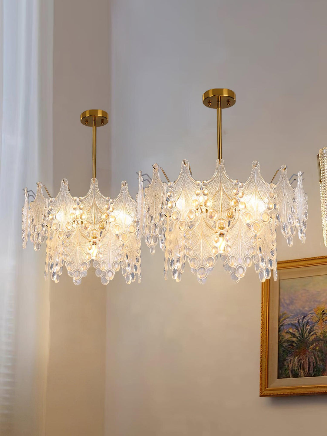 Tiered Carved Glass Chandelier - Vakkerlight