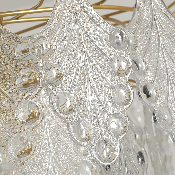 Tiered Carved Glass Chandelier - Vakkerlight