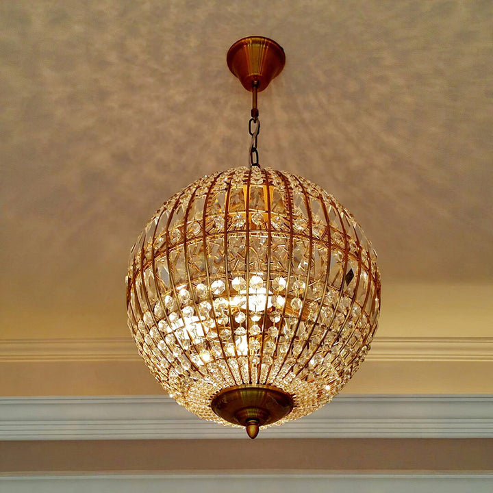 Traditional Gold Globe Chandelier - Vakkerlight