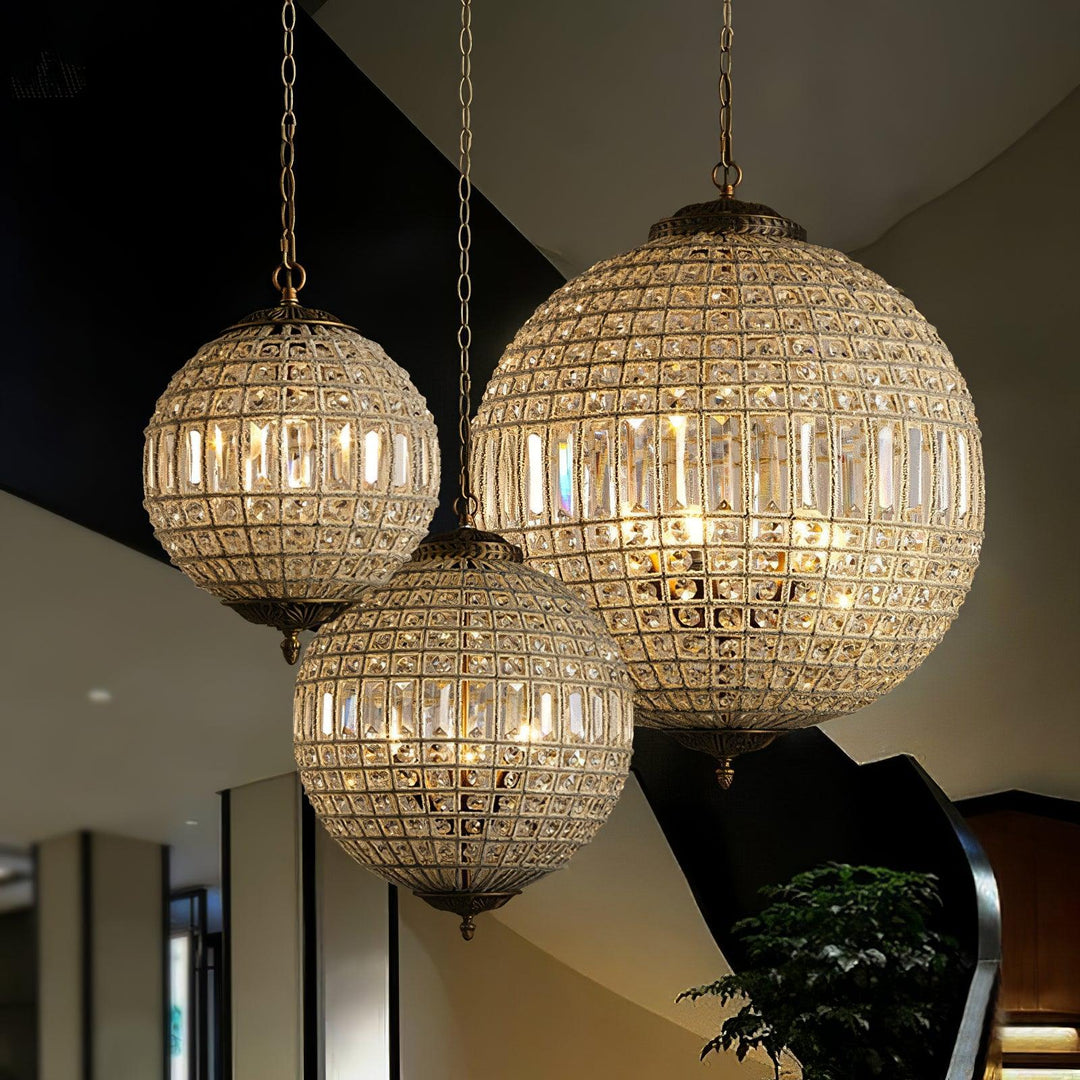 Traditional Gold Globe Chandelier - Vakkerlight