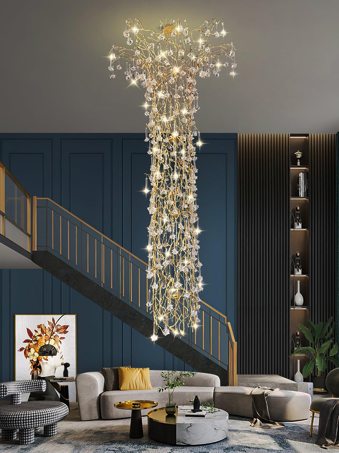 Tree Branch Staircase Chandelier - Vakkerlight