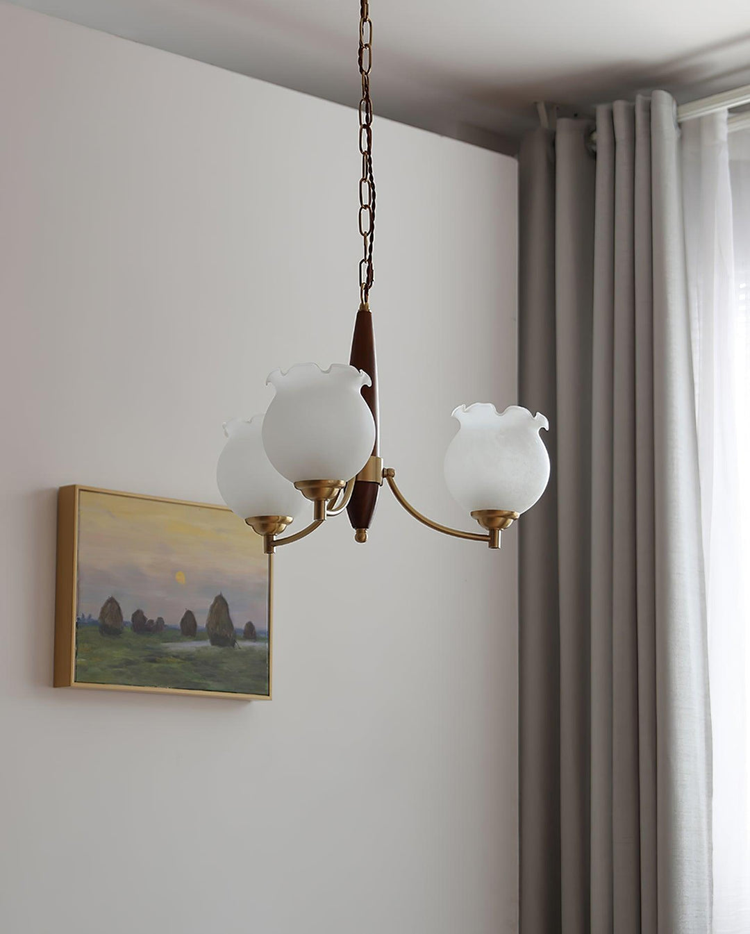 Tulips Glass Wood Chandelier - Vakkerlight