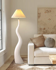 Twisted Pleated Floor Lamp
