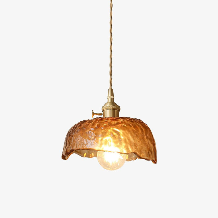 Vintage Brown Glass Pendant Light - Vakkerlight