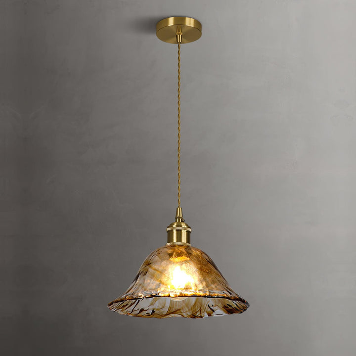 Vintage Brown Glass Pendant Light - Vakkerlight