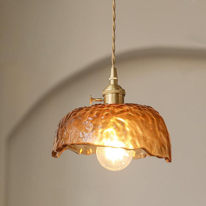 Vintage Brown Glass Pendant Light - Vakkerlight