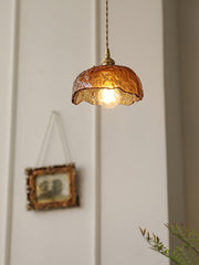 Vintage Brown Glass Pendant Light - Vakkerlight