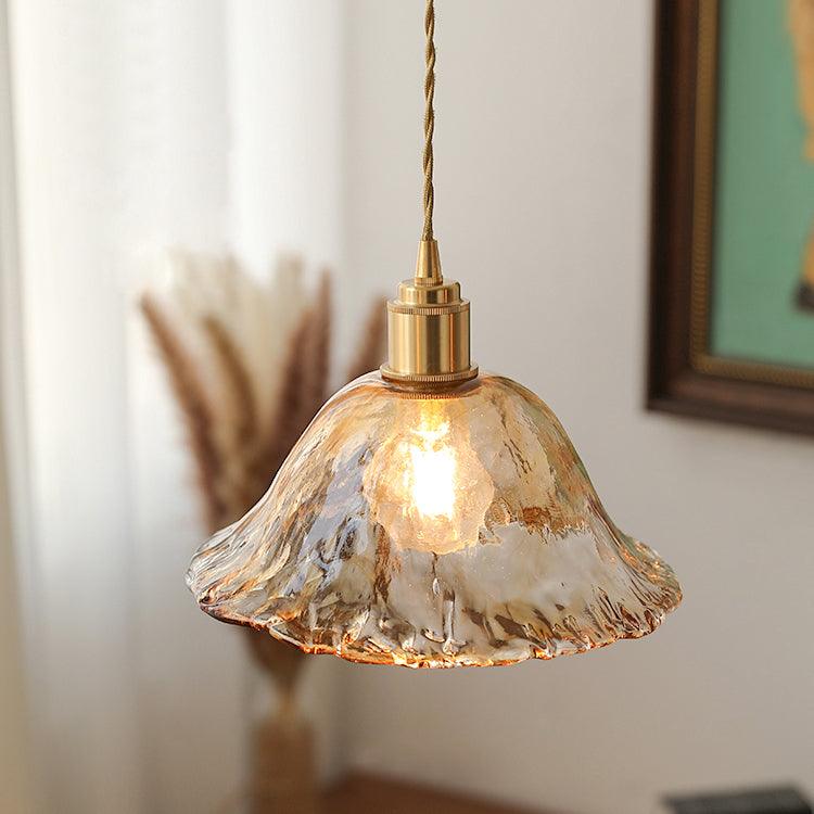 Vintage Brown Glass Pendant Light - Vakkerlight