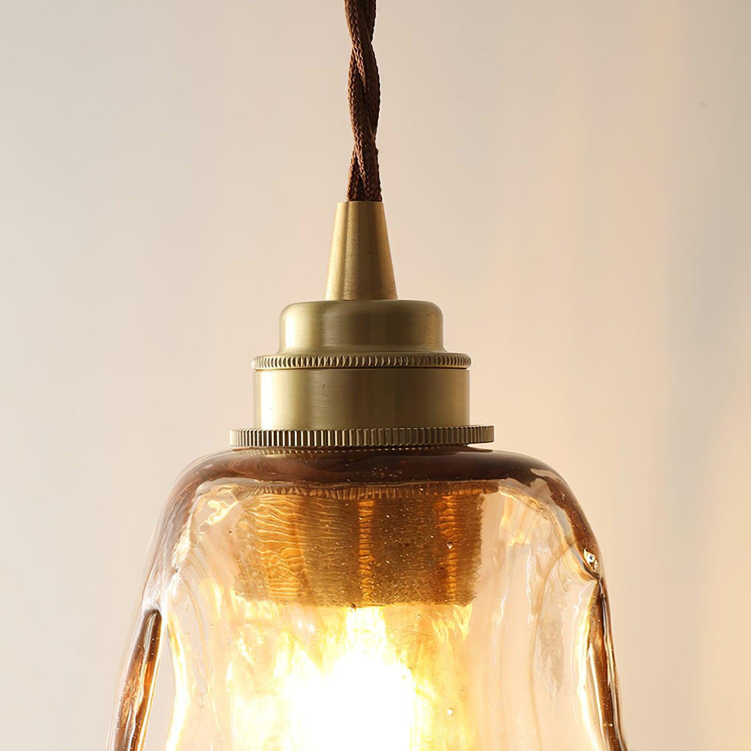 Vintage Brown Glass Pendant Light - Vakkerlight