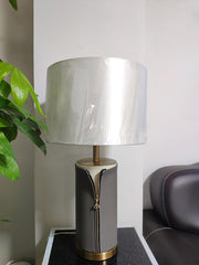Vintage Leather Table Lamp - Vakkerlight