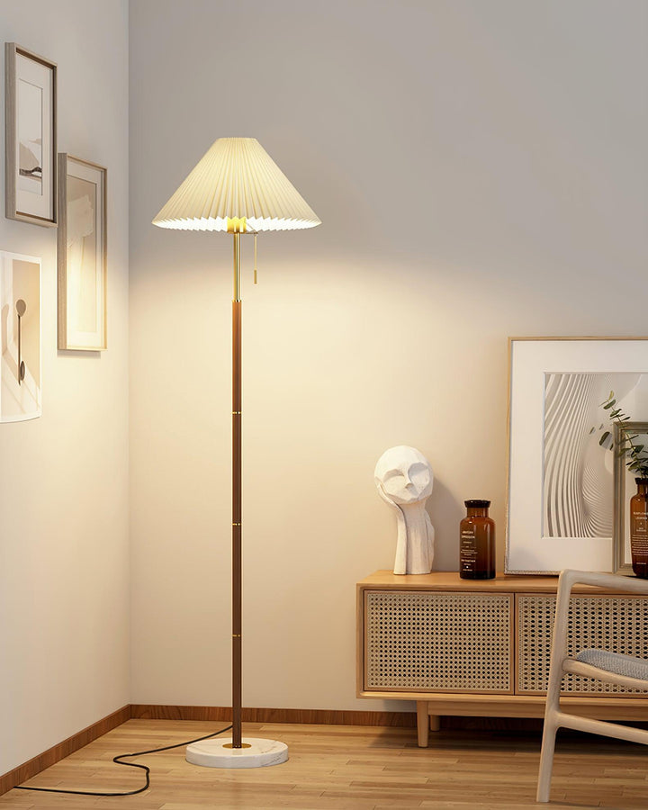 Vintage Pleated Floor Lamp - Vakkerlight