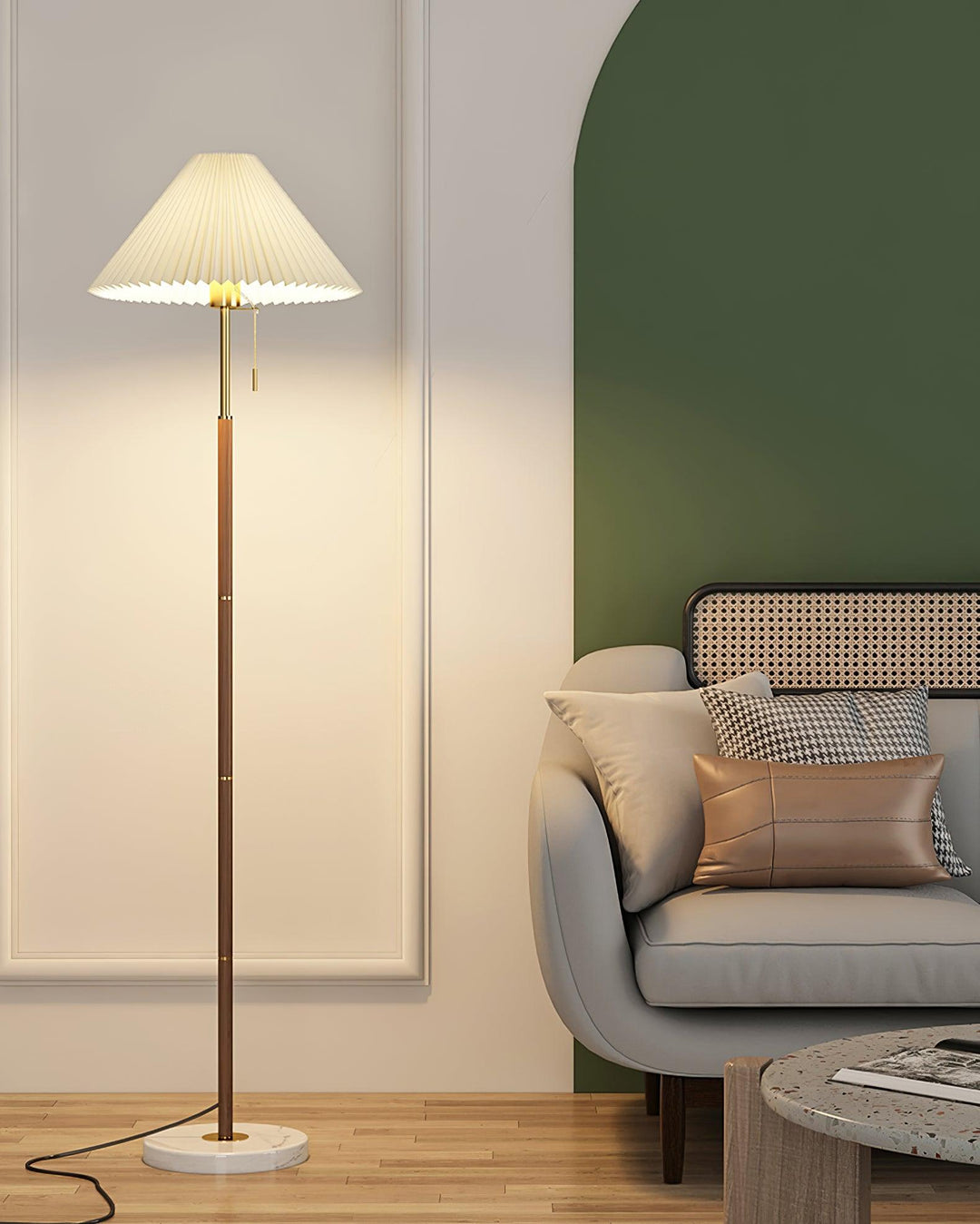 Vintage Pleated Floor Lamp - Vakkerlight