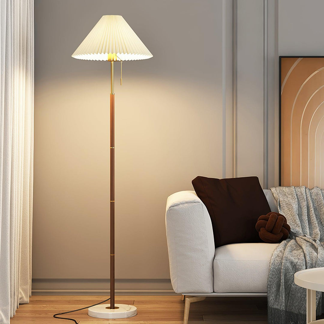 Vintage Pleated Floor Lamp - Vakkerlight