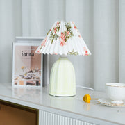 Lámpara de mesa vintage plisada