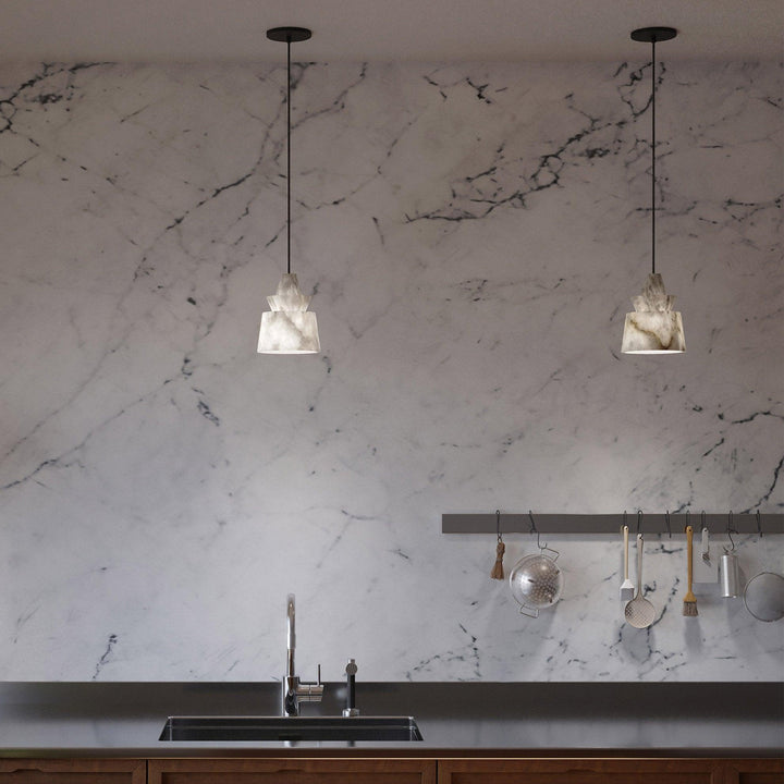 White Alabaster  Pendant Light - Vakkerlight