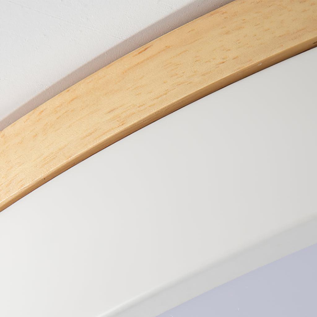 White Round Wooden Ceiling Lamp - Vakkerlight