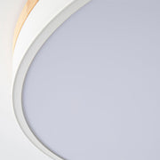 White Round Wooden Ceiling Lamp - Vakkerlight