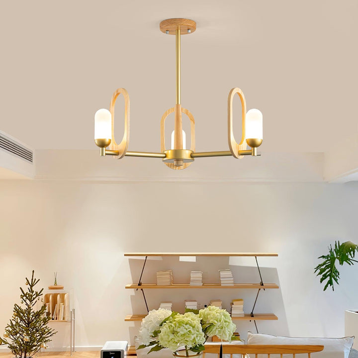 Wood Art Halo Chandelier - Vakkerlight