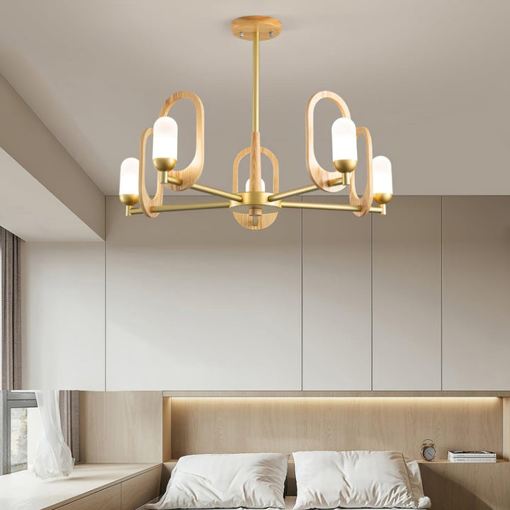 Wood Art Halo Chandelier - Vakkerlight