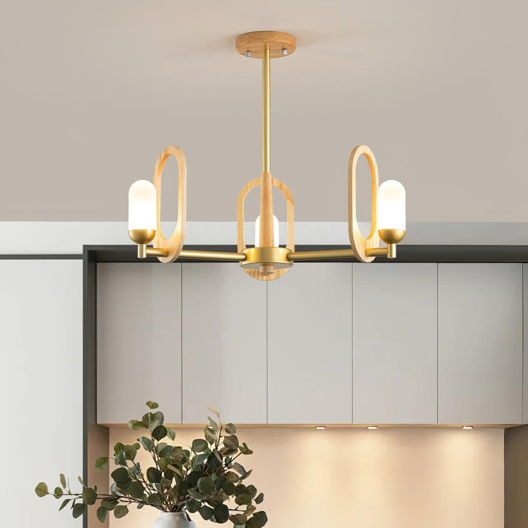 Wood Art Halo Chandelier - Vakkerlight