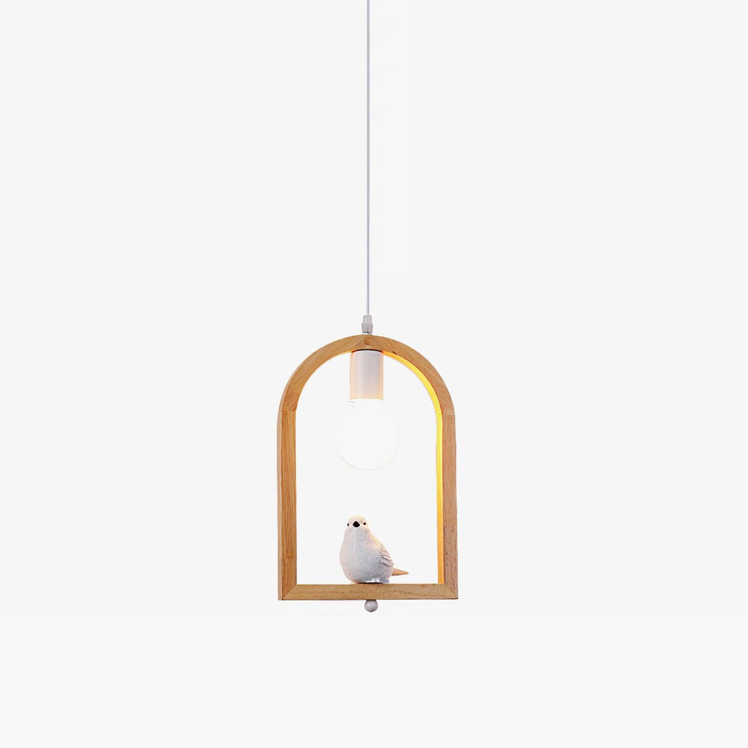 Wood Bird Resin Pendant Light - Vakkerlight