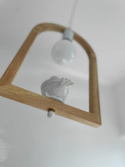 Wood Bird Resin Pendant Light - Vakkerlight