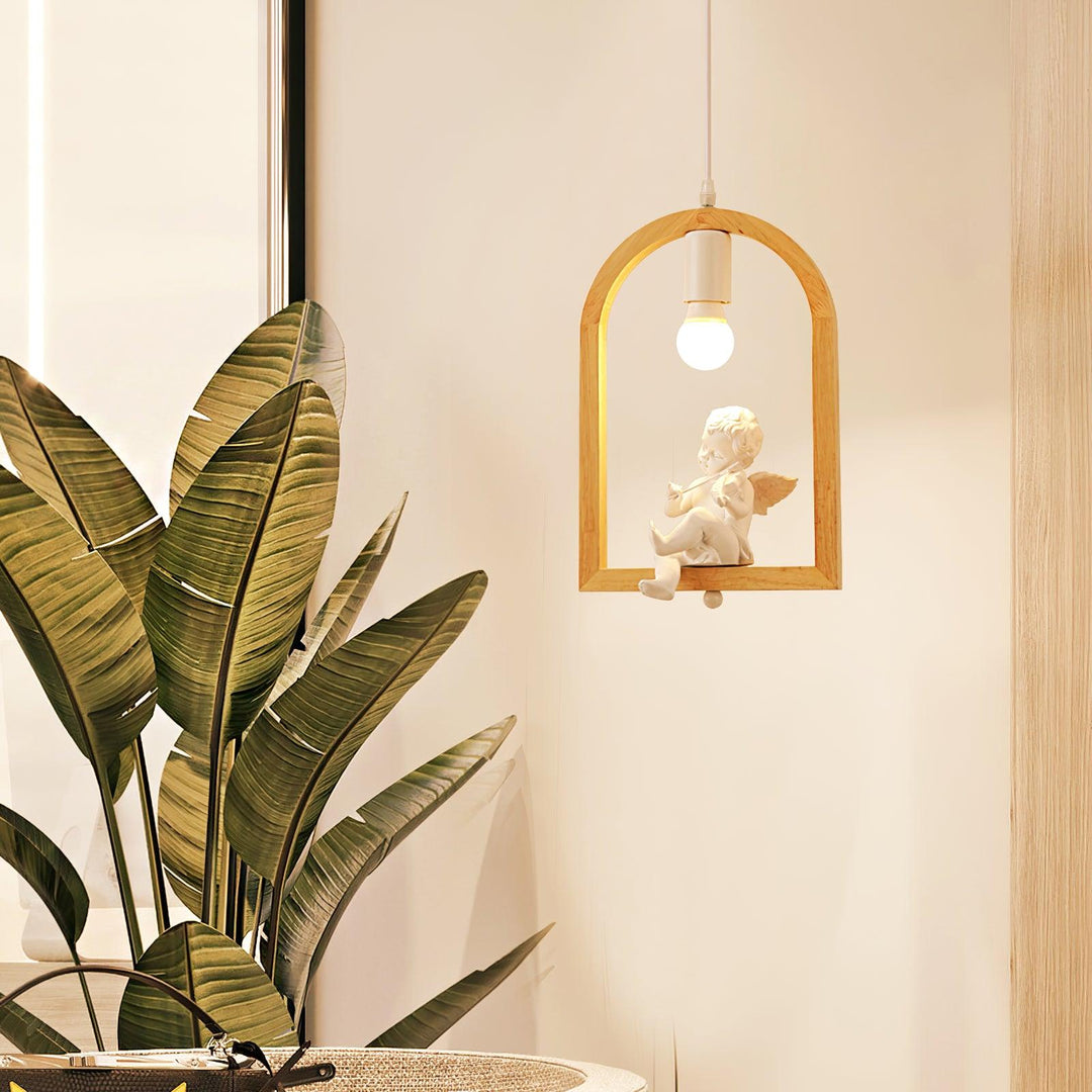 Wood Bird Resin Pendant Light - Vakkerlight