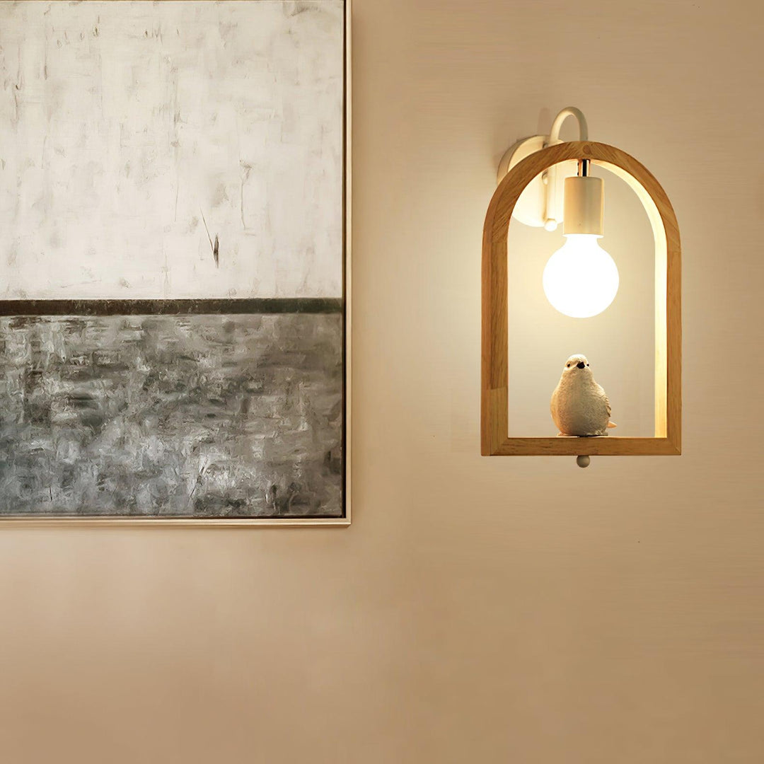 Wood Bird Resin Wall Light - Vakkerlight