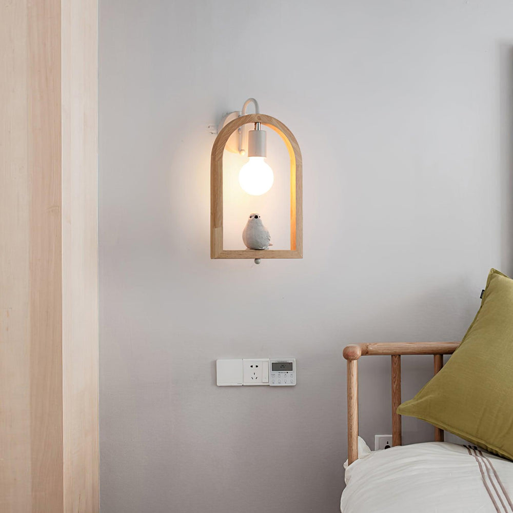 Wood Bird Resin Wall Light - Vakkerlight