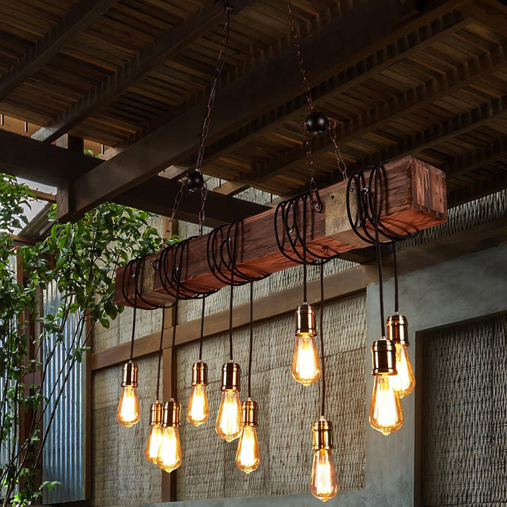 Wood Hanging Multi Chandelier - Vakkerlight