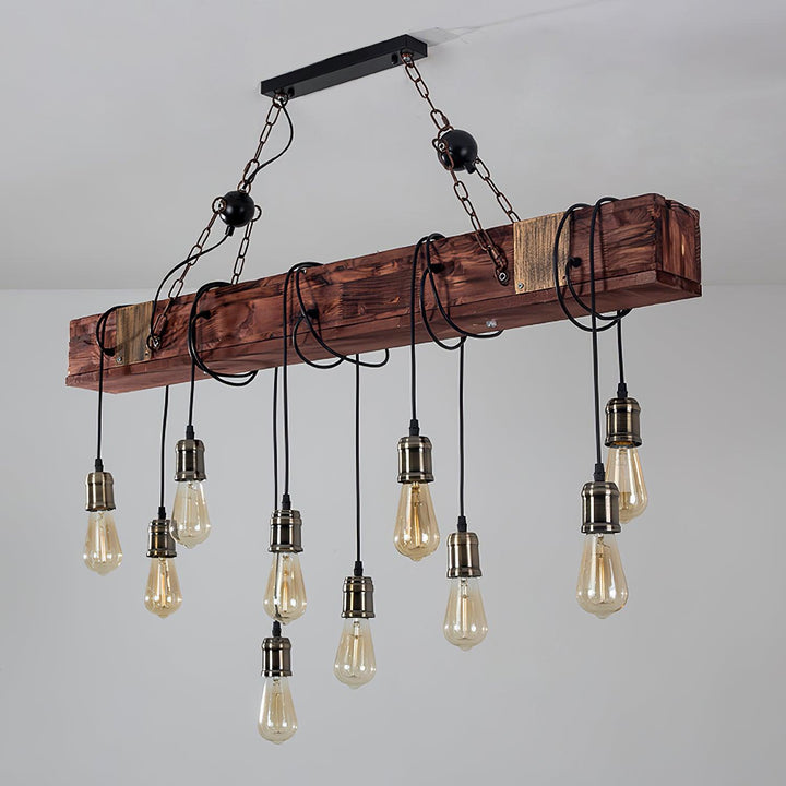 Wood Hanging Multi Chandelier - Vakkerlight