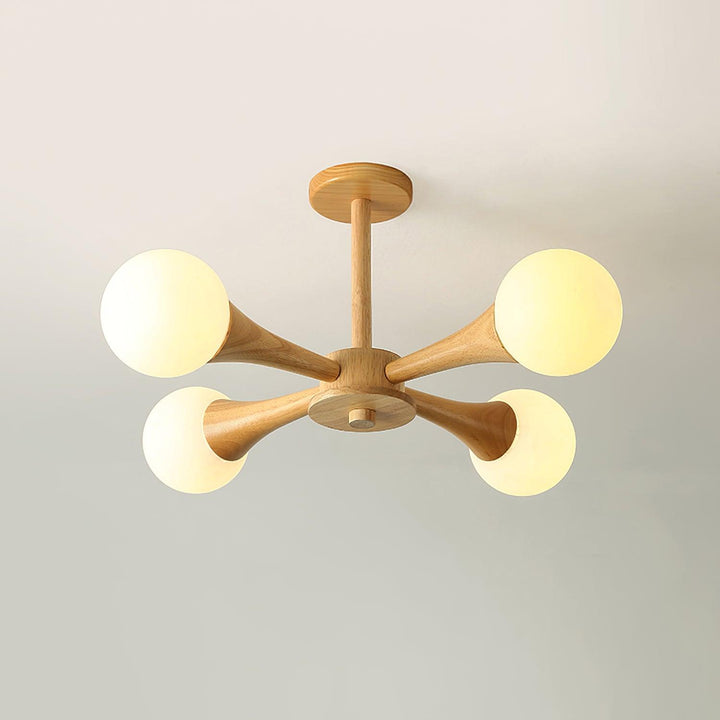 Wooden Nera Chandelier - Vakkerlight