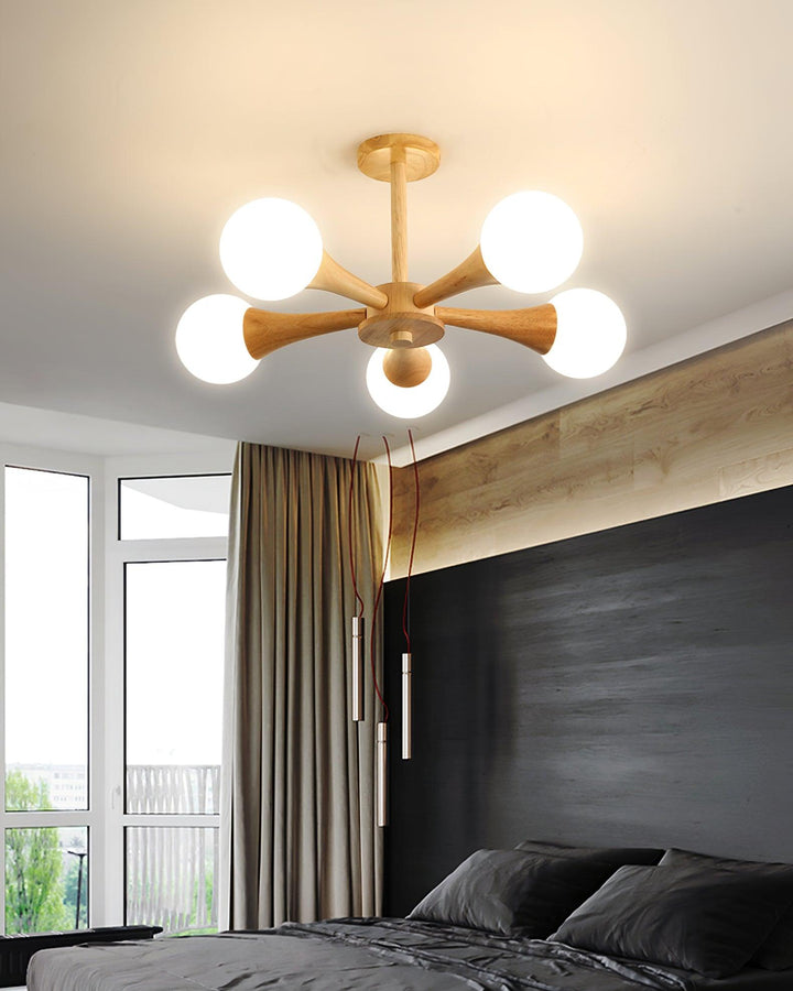 Wooden Nera Chandelier - Vakkerlight