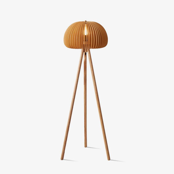 Wooden Pumpkin Floor Lamp - Vakkerlight