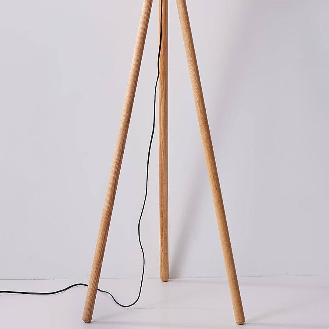 Wooden Pumpkin Floor Lamp - Vakkerlight