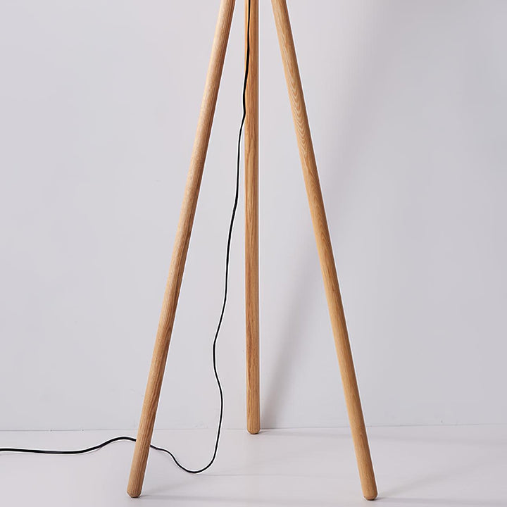 Wooden Pumpkin Floor Lamp - Vakkerlight