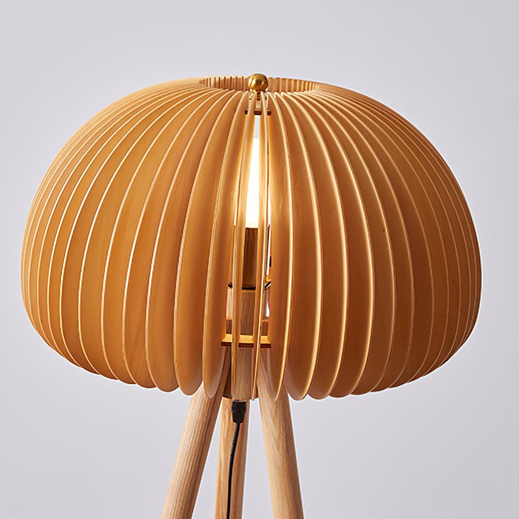 Wooden Pumpkin Floor Lamp - Vakkerlight