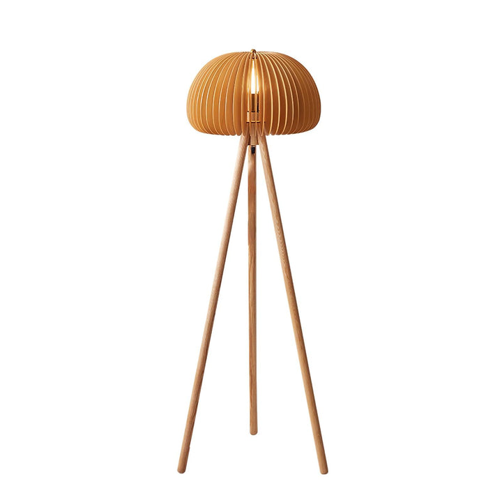 Wooden Pumpkin Floor Lamp - Vakkerlight