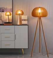 Wooden Pumpkin Floor Lamp - Vakkerlight