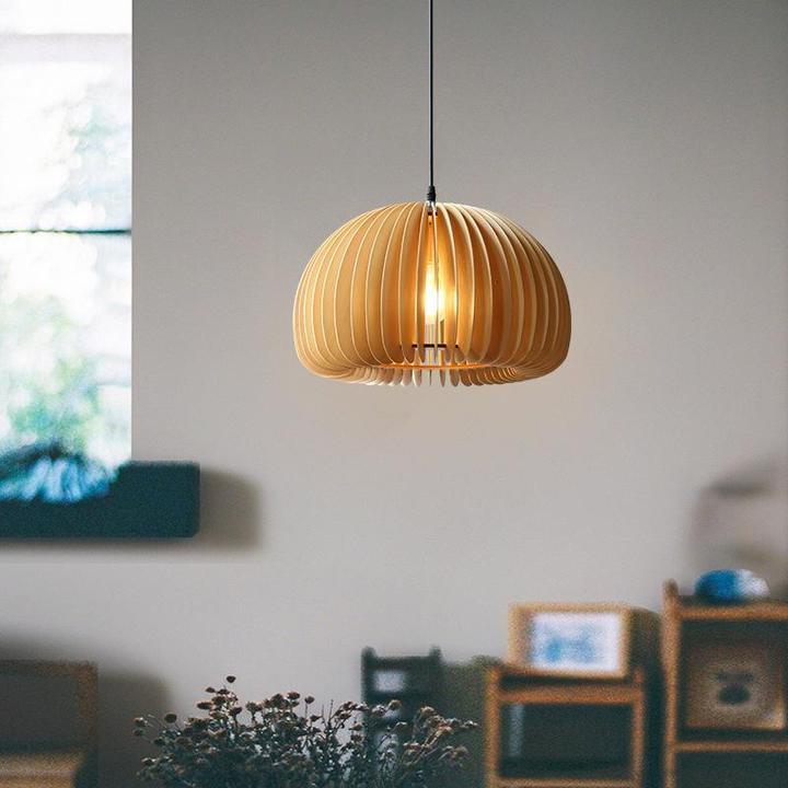 Wooden Pumpkin Pendant Lamp - Vakkerlight