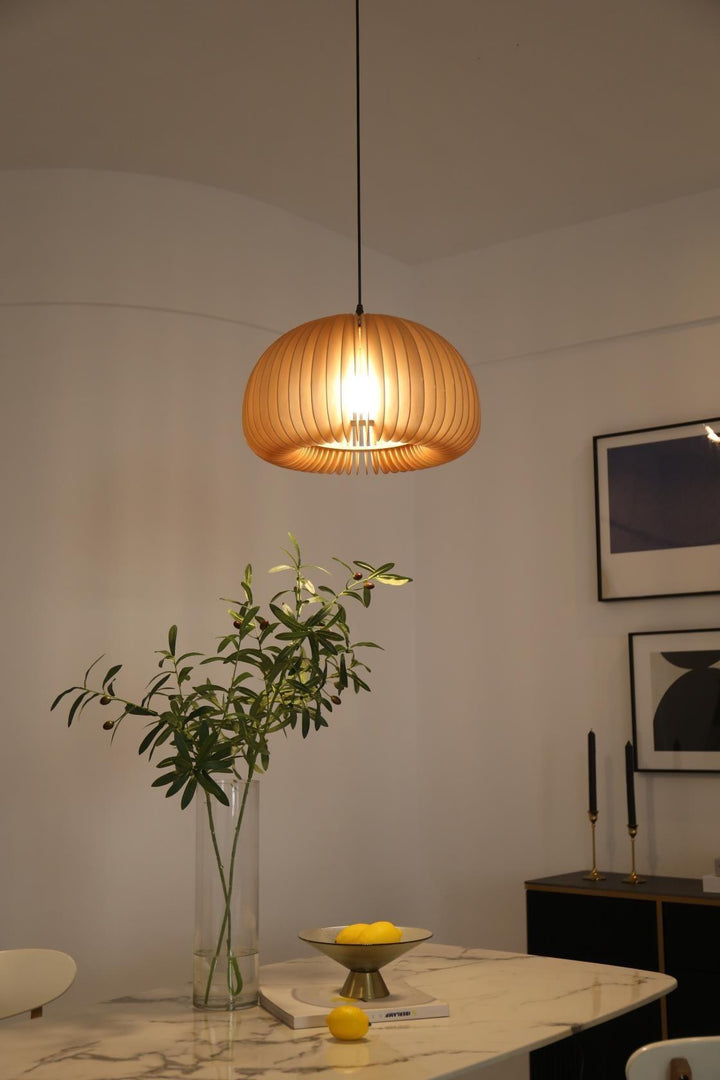 Wooden Pumpkin Pendant Lamp - Vakkerlight