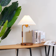 Lampe de table rétro en bois