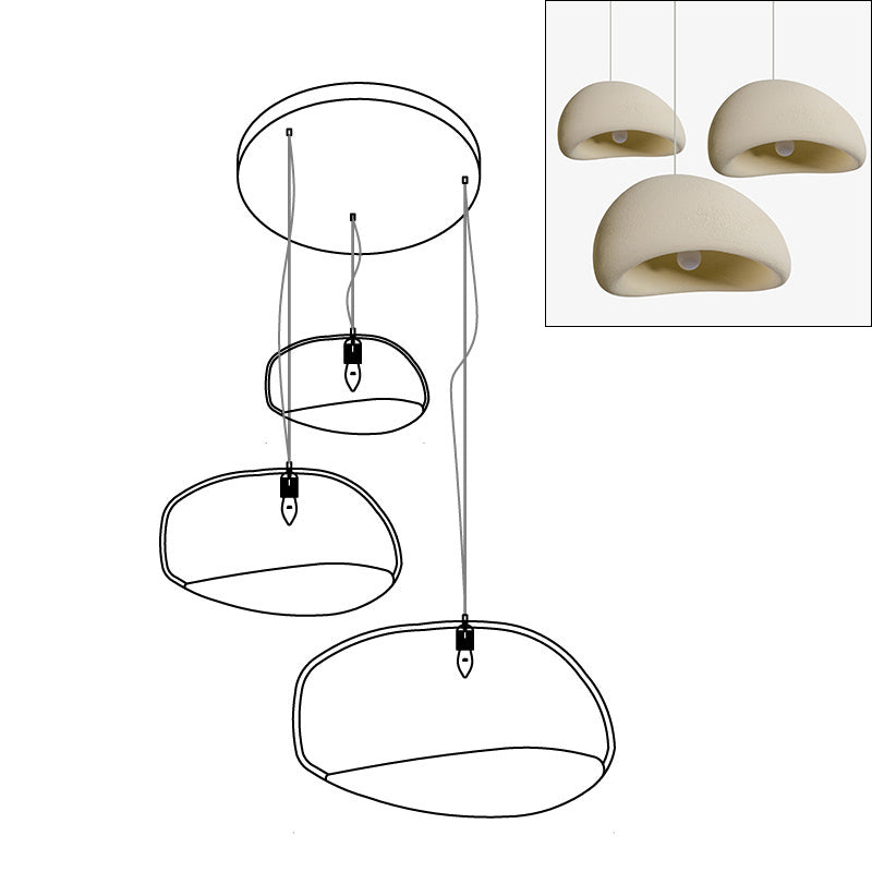 Lampadario combinato khmara grezzo