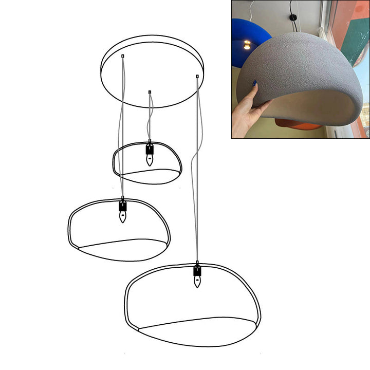 Lampadario combinato khmara grezzo