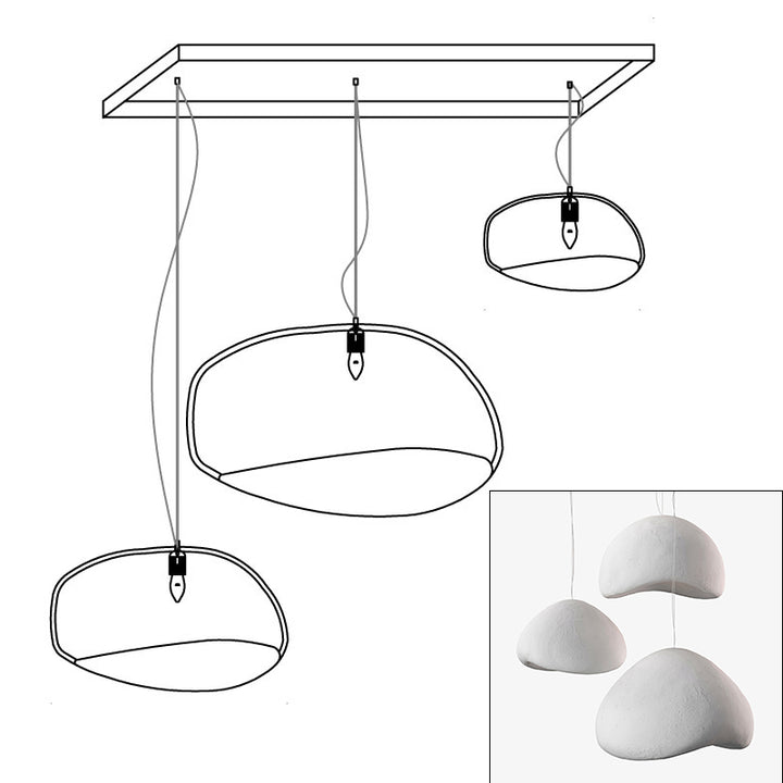 Lampadario combinato khmara grezzo