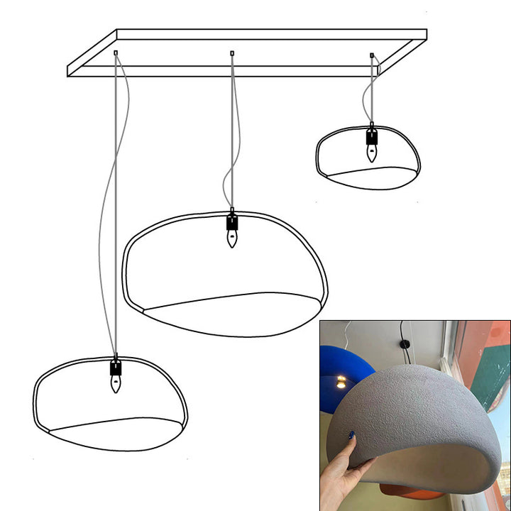 Lampadario combinato khmara grezzo